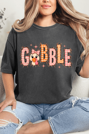 Gobble In Gingham Comfort Colors Adult Ring-Spun Cotton Tee - Wholesale Accessory Market