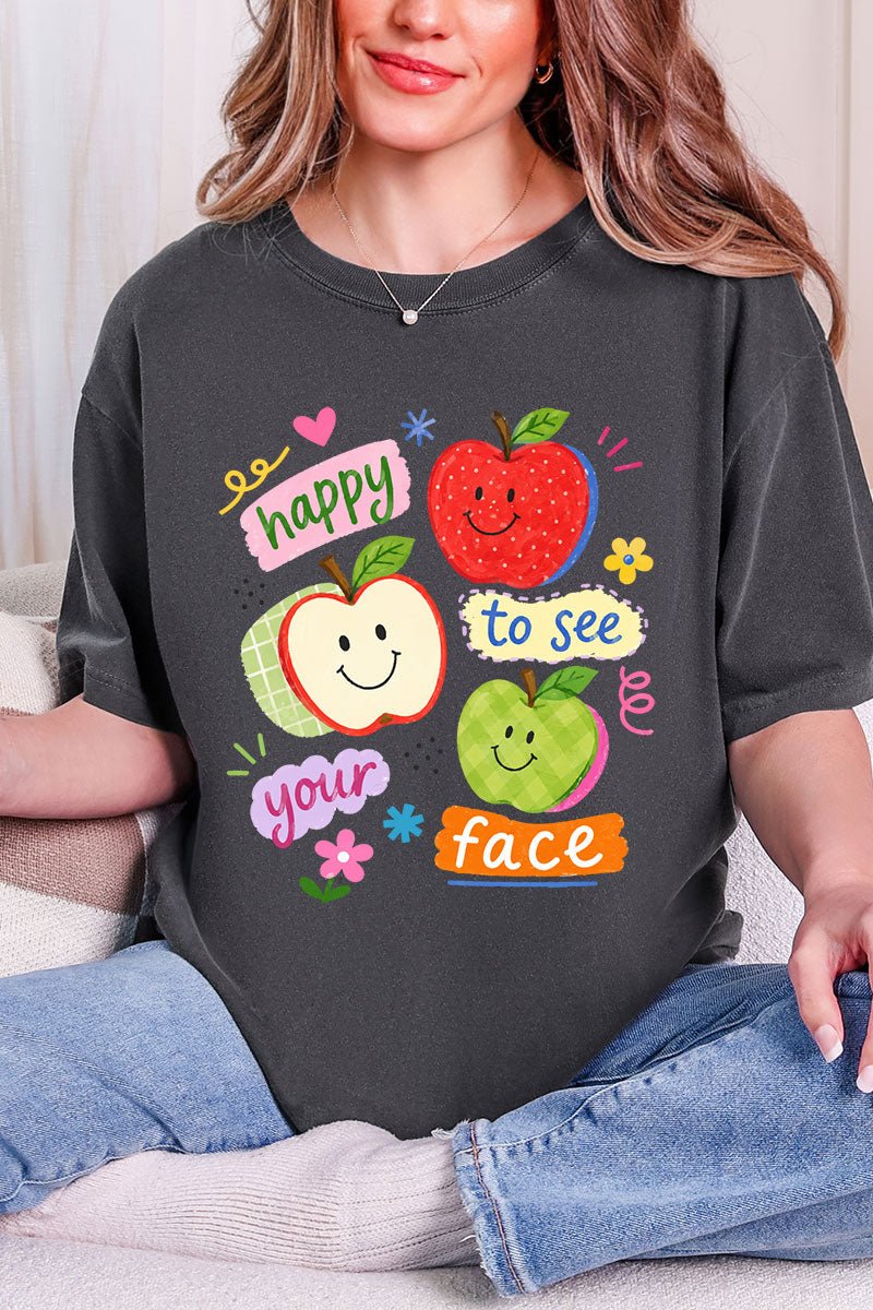 Happy To See Your Face Comfort Colors Adult Ring-Spun Cotton Tee - Wholesale Accessory Market