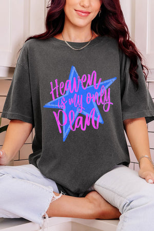 Heaven Is My Only Plan Comfort Colors Adult Ring - Spun Cotton Tee - Wholesale Accessory Market