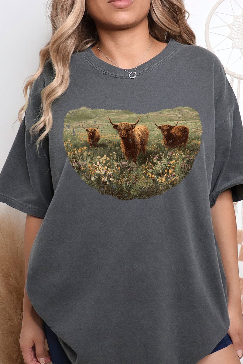 Highland Herd Comfort Colors Adult Ring - Spun Cotton Tee - Wholesale Accessory Market