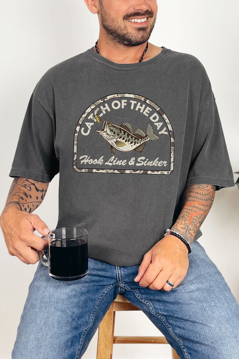 Hook Line & Sinker Cream Comfort Colors Adult Ring-Spun Cotton Tee - Wholesale Accessory Market