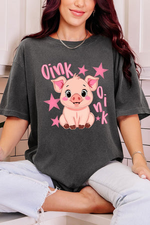 Oink Oink Shake Full Front & Back Design Comfort Colors Adult Ring-Spun Cotton Tee - Wholesale Accessory Market