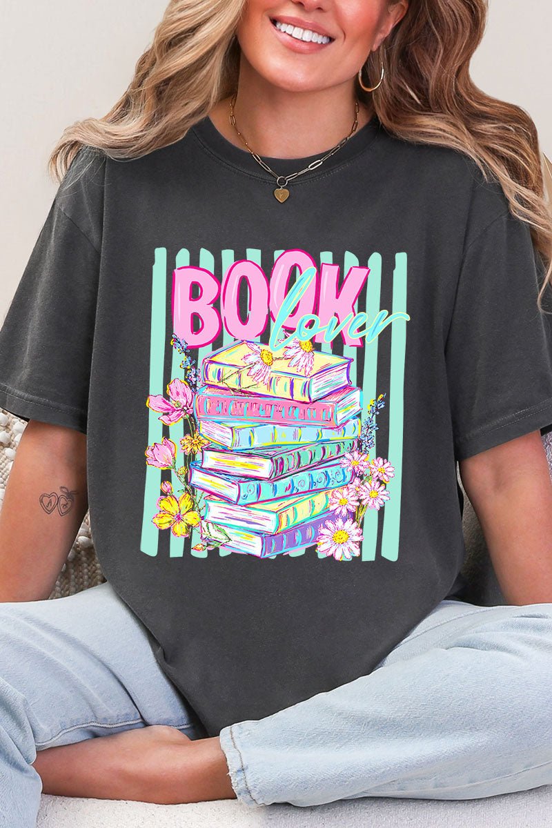 Petals & Paperback Book Lover Comfort Colors Adult Ring-Spun Cotton Tee - Wholesale Accessory Market