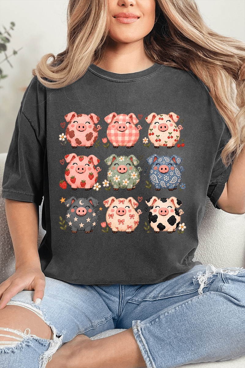Piggy Crew Comfort Colors Adult Ring-Spun Cotton Tee - Wholesale Accessory Market