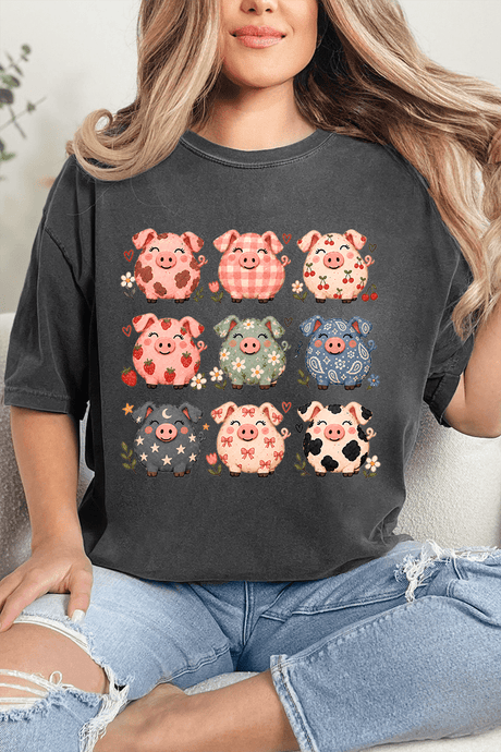 Piggy Crew Comfort Colors Adult Ring-Spun Cotton Tee - Wholesale Accessory Market