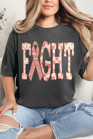 Pink Patterned Fight Comfort Colors Adult Ring-Spun Cotton Tee - Wholesale Accessory Market