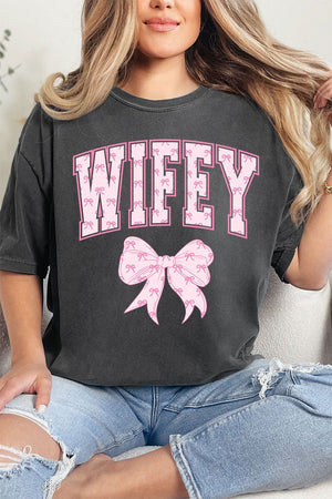 Pink Wifey Coquette Comfort Colors Adult Ring - Spun Cotton Tee - Wholesale Accessory Market