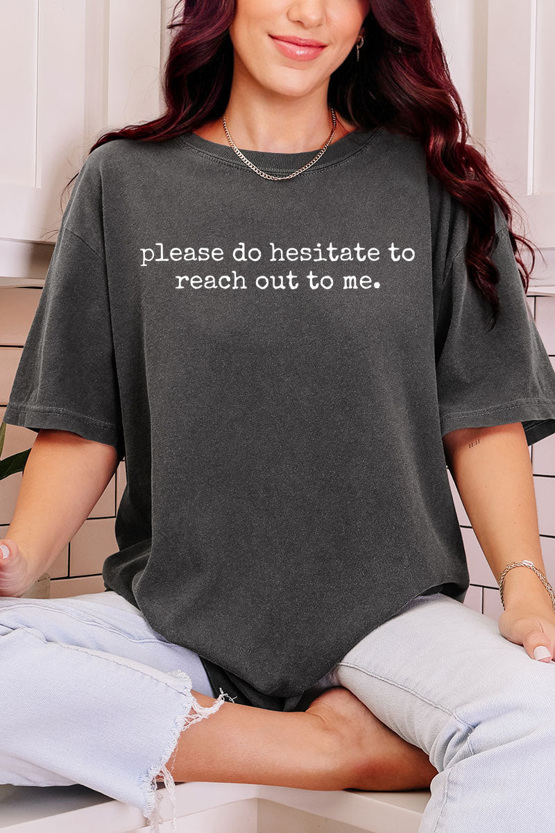 Please Do Hesitate Comfort Colors Adult Ring - Spun Cotton Tee - Wholesale Accessory Market