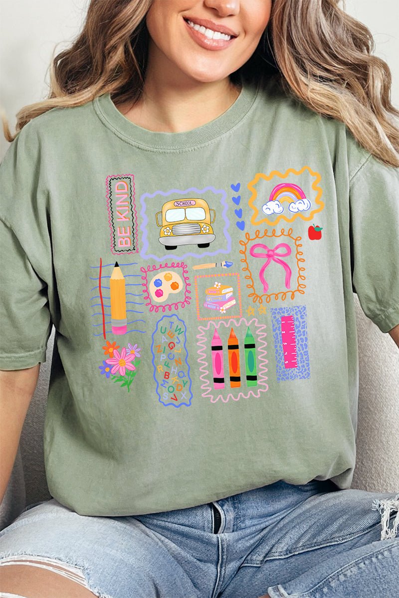 Preppy Teacher Swirl Comfort Colors Adult Ring - Spun Cotton Tee - Wholesale Accessory Market