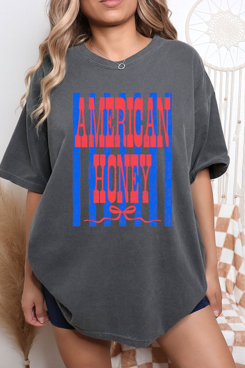 Red American Honey Energy Comfort Colors Adult Ring - Spun Cotton Tee - Wholesale Accessory Market