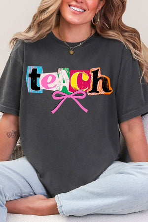 Retro Teach Ribbon Comfort Colors Adult Ring - Spun Cotton Tee - Wholesale Accessory Market