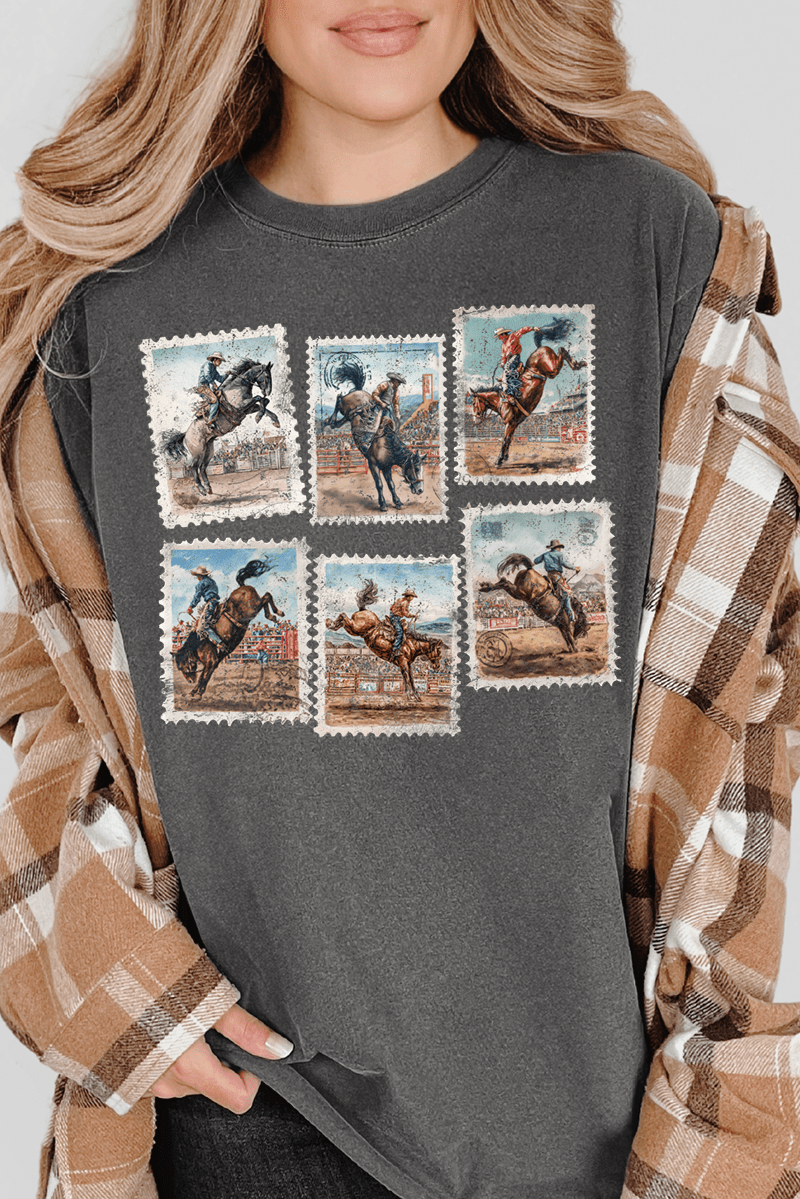 Rodeo Stamps Comfort Colors Adult Ring - Spun Cotton Tee - Wholesale Accessory Market