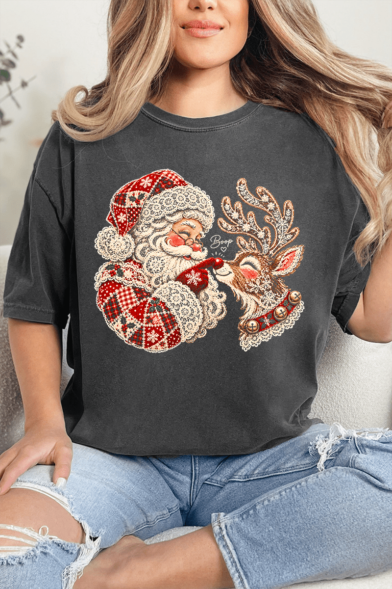 Santa's Christmas Boop Comfort Colors Adult Ring-Spun Cotton Tee - Wholesale Accessory Market