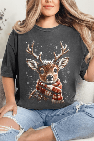 Snow Kissed Reindeer Comfort Colors Adult Ring-Spun Cotton Tee - Wholesale Accessory Market