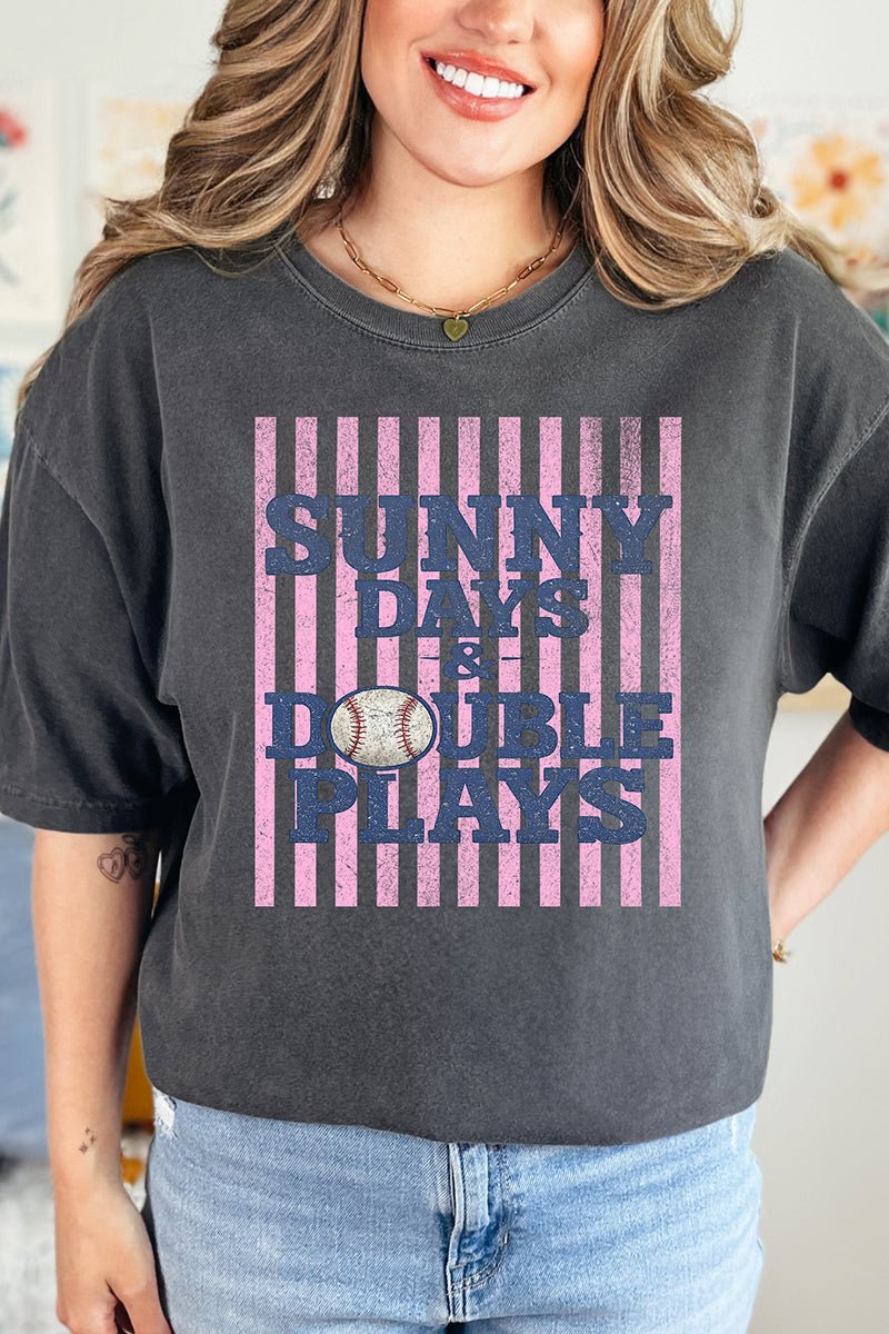 Sunny Days & Double Plays Comfort Colors Adult Ring - Spun Cotton Tee - Wholesale Accessory Market