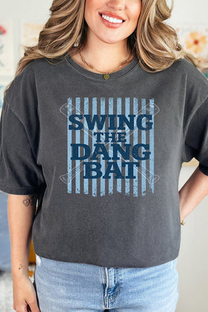 Swing The Dang Bat Comfort Colors Adult Ring - Spun Cotton Tee - Wholesale Accessory Market
