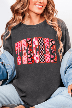 Teacher Full Of Love Comfort Colors Adult Ring - Spun Cotton Tee - Wholesale Accessory Market