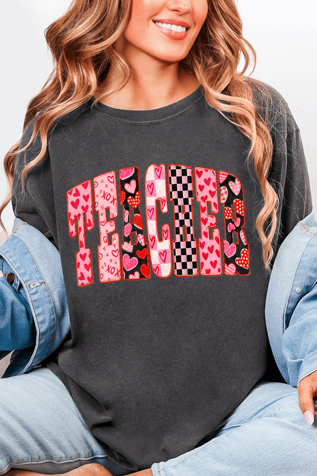 Teacher Full Of Love Comfort Colors Adult Ring - Spun Cotton Tee - Wholesale Accessory Market