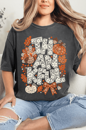 Thankful Lacework Comfort Colors Adult Ring-Spun Cotton Tee - Wholesale Accessory Market