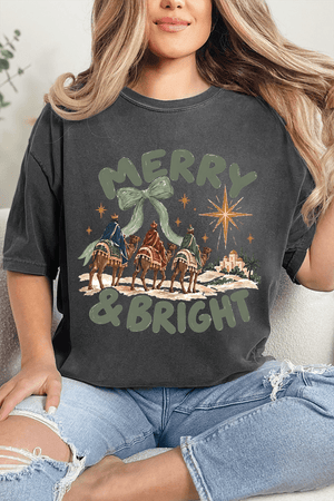 Three Kings Merry & Bright Comfort Colors Adult Ring-Spun Cotton Tee - Wholesale Accessory Market