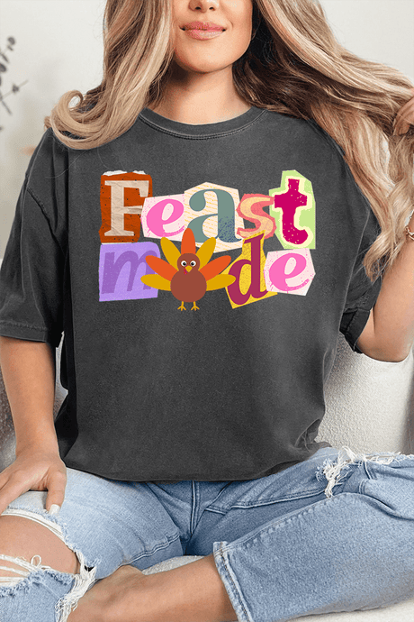 Turkey Feast Mode Comfort Colors Adult Ring - Spun Cotton Tee - Wholesale Accessory Market