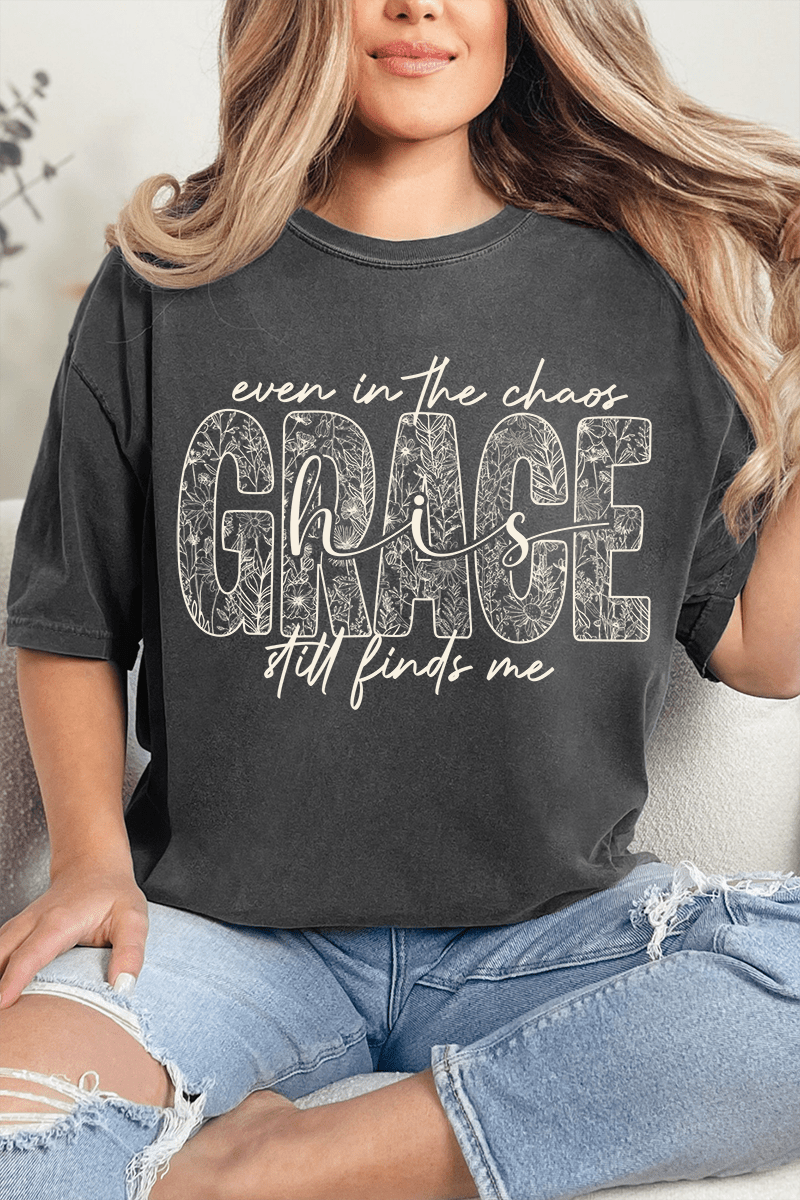 White Grace In Bloom Comfort Colors Adult Ring-Spun Cotton Tee - Wholesale Accessory Market