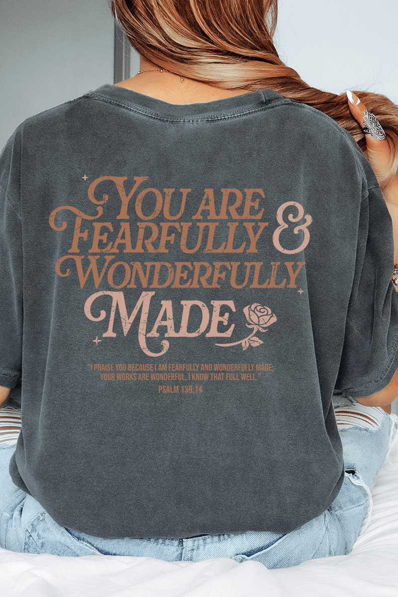Wonderfully Made Front & Back Comfort Colors Adult Ring - Spun Cotton Tee - Wholesale Accessory Market