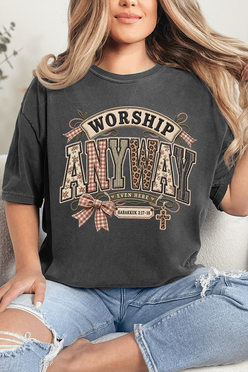Worship Anyway Comfort Colors Adult Ring-Spun Cotton Tee - Wholesale Accessory Market