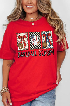 Baseball Season Ribbon Comfort Colors Adult Ring - Spun Cotton Tee - Wholesale Accessory Market