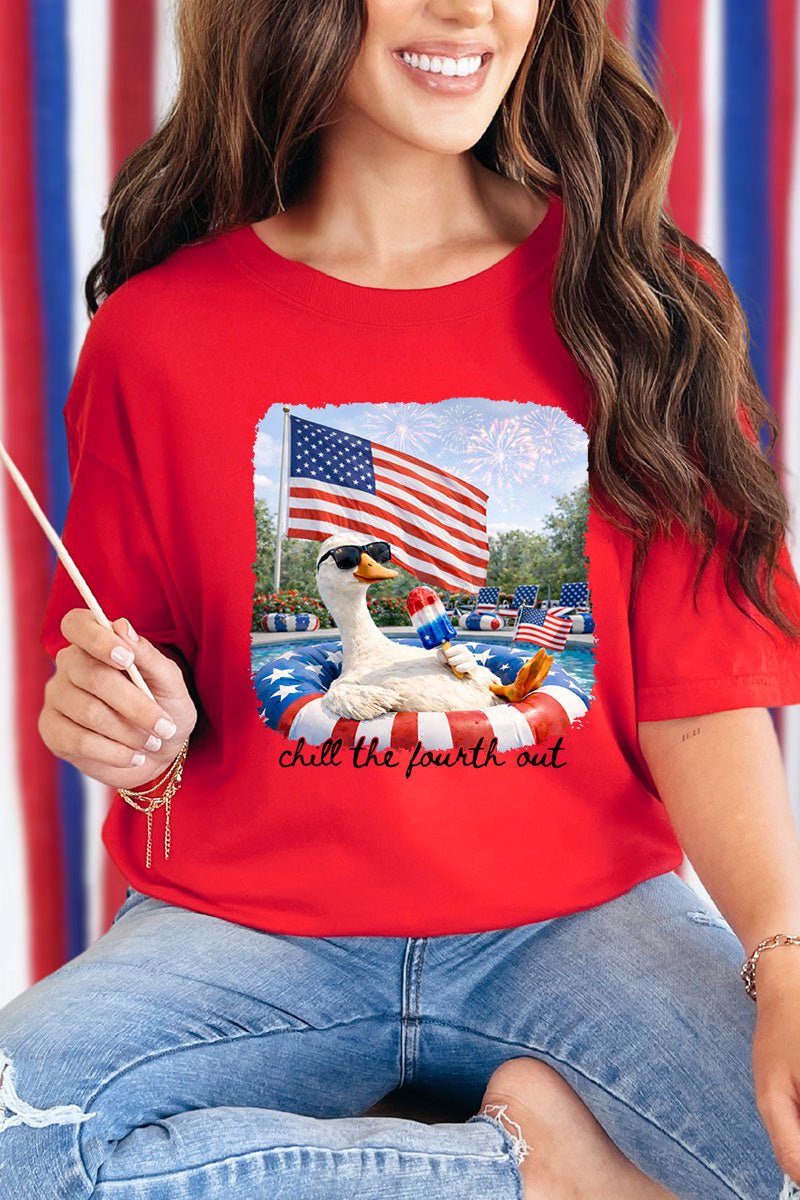 Chill The Fourth Out Comfort Colors Adult Ring - Spun Cotton Tee - Wholesale Accessory Market
