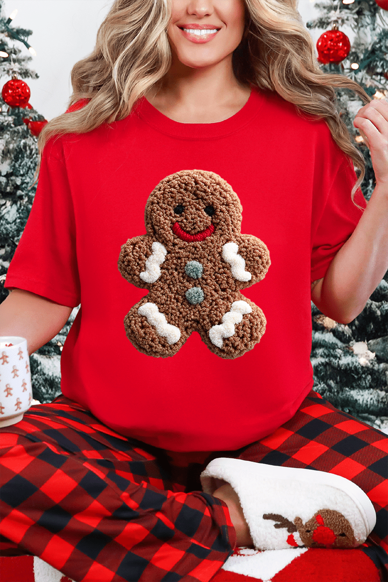 Faux Yarn Gingerbread Kisses Comfort Colors Adult Ring - Spun Cotton Tee - Wholesale Accessory Market