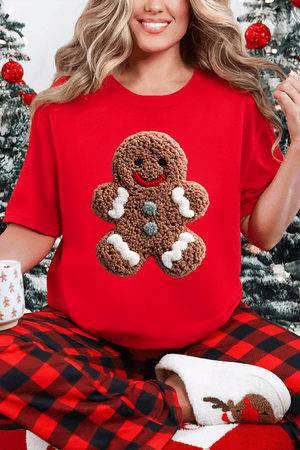 Faux Yarn Gingerbread Kisses Comfort Colors Adult Ring - Spun Cotton Tee - Wholesale Accessory Market