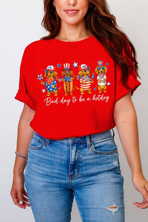 Red, White & Weiner Comfort Colors Adult Ring - Spun Cotton Tee - Wholesale Accessory Market