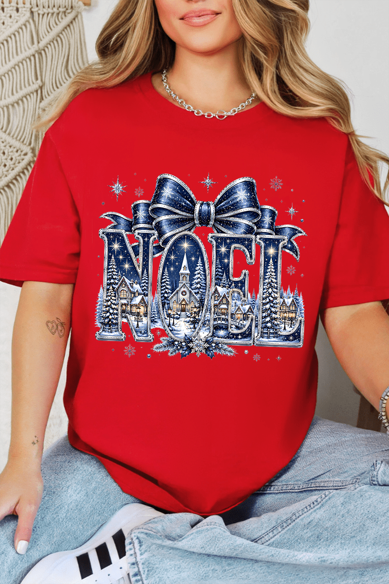 Starlit Noel Village Comfort Colors Adult Ring-Spun Cotton Tee - Wholesale Accessory Market