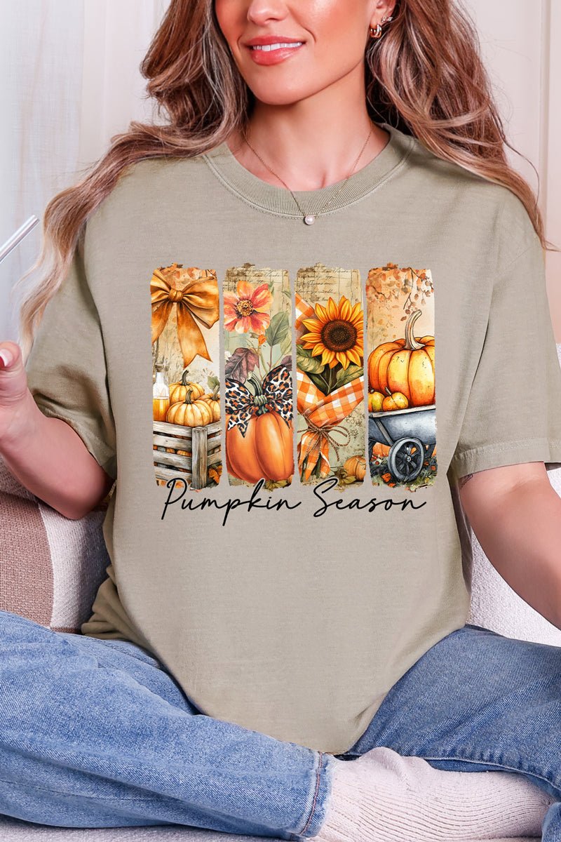 Pumpkin Season Collage Comfort Colors Adult Ring-Spun Cotton Tee - Wholesale Accessory Market
