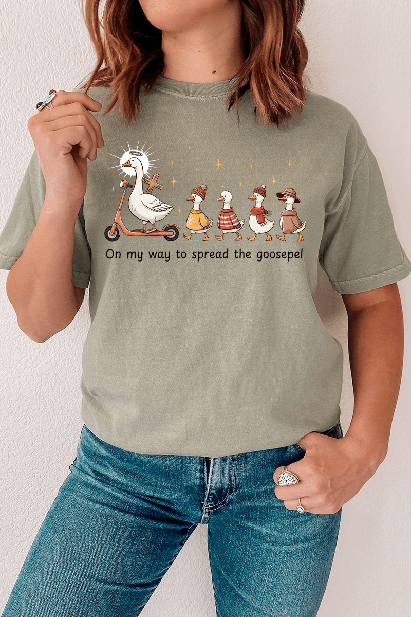 Spread The Goosepel Comfort Colors Adult Ring - Spun Cotton Tee - Wholesale Accessory Market