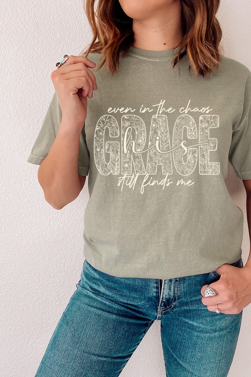 White Grace In Bloom Comfort Colors Adult Ring-Spun Cotton Tee - Wholesale Accessory Market