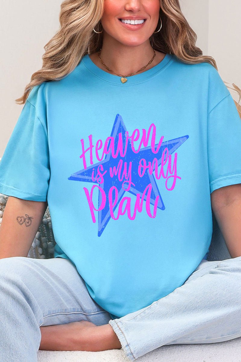 Heaven Is My Only Plan Comfort Colors Adult Ring - Spun Cotton Tee - Wholesale Accessory Market