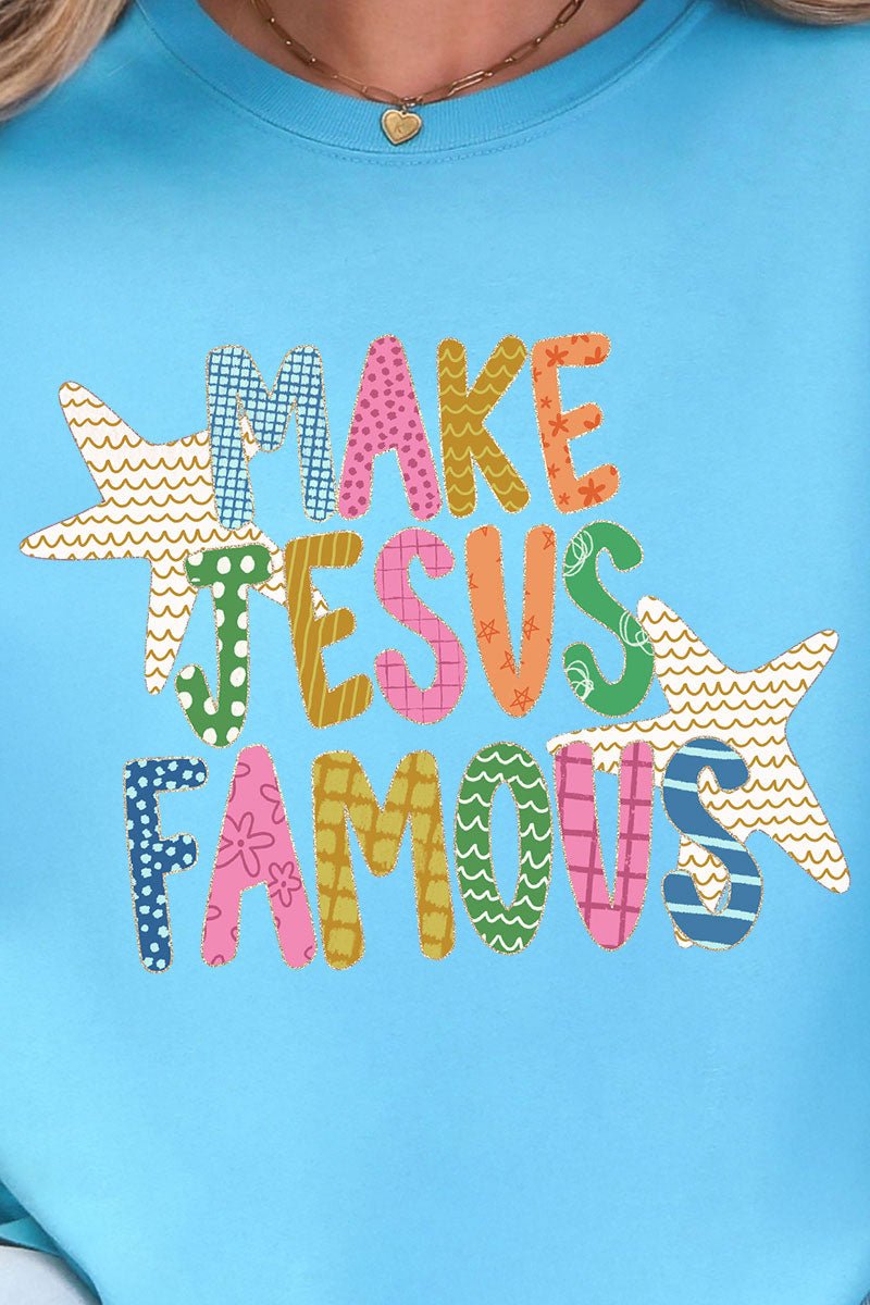 Make Jesus Famous Comfort Colors Adult Ring - Spun Cotton Tee - Wholesale Accessory Market