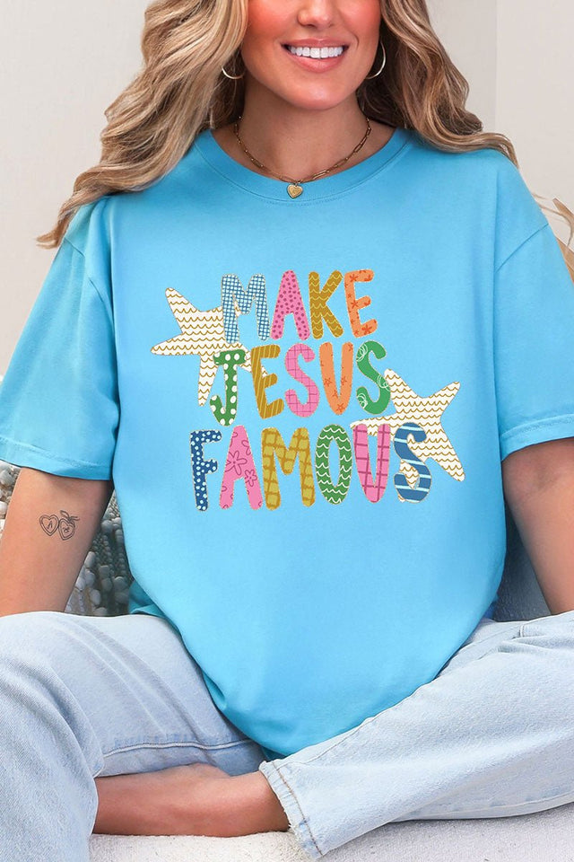 Make Jesus Famous Comfort Colors Adult Ring - Spun Cotton Tee - Wholesale Accessory Market