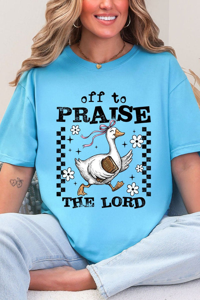 Off To Praise The Lord Comfort Colors Adult Ring - Spun Cotton Tee - Wholesale Accessory Market