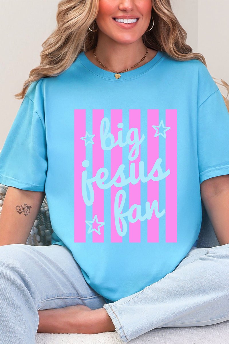 Pastel Pop Big Jesus Fan Comfort Colors Adult Ring-Spun Cotton Tee - Wholesale Accessory Market