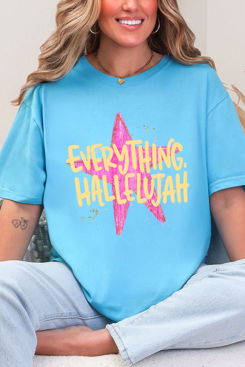 Star Everything Hallelujah Comfort Colors Adult Ring - Spun Cotton Tee - Wholesale Accessory Market
