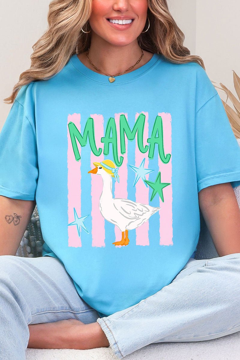 Striped Stars Mama Goose Comfort Colors Adult Ring - Spun Cotton Tee - Wholesale Accessory Market