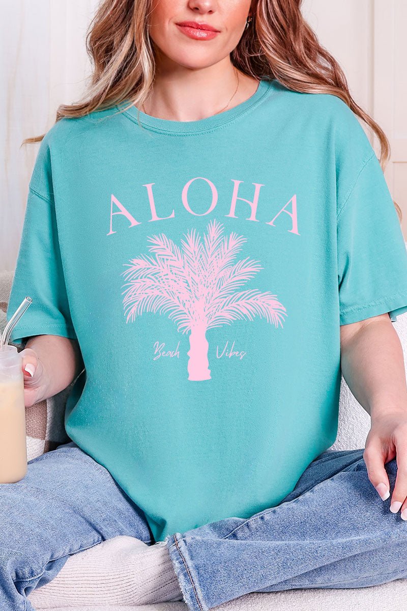 Aloha Vibes Comfort Colors Adult Ring - Spun Cotton Tee - Wholesale Accessory Market