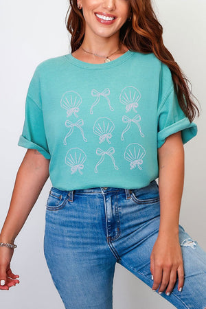 Bows And Shells Comfort Colors Adult Ring - Spun Cotton Tee - Wholesale Accessory Market