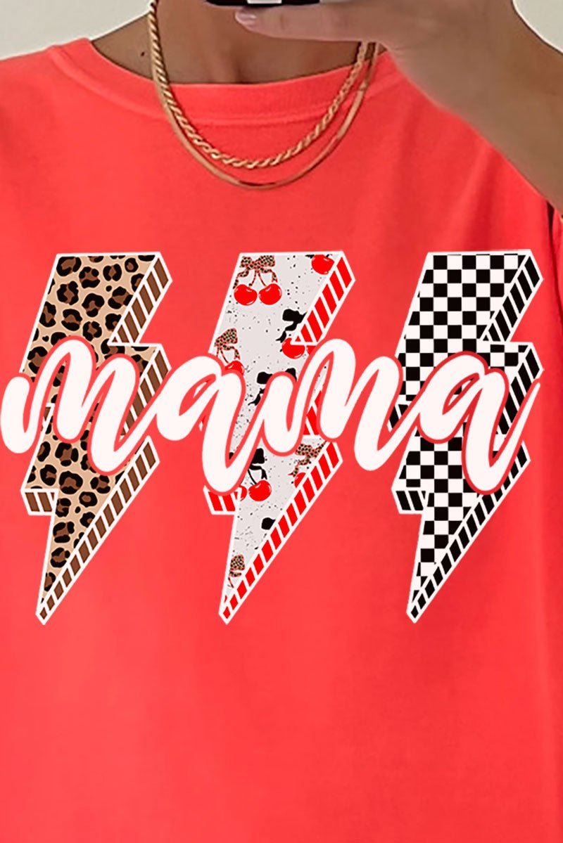Cherry Lightning Mama Comfort Colors Adult Ring - Spun Cotton Tee - Wholesale Accessory Market