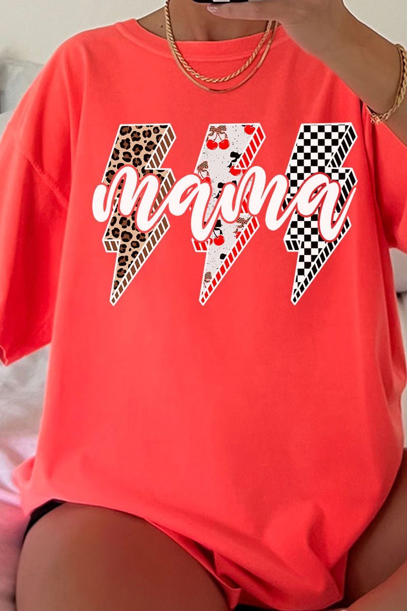 Cherry Lightning Mama Comfort Colors Adult Ring - Spun Cotton Tee - Wholesale Accessory Market