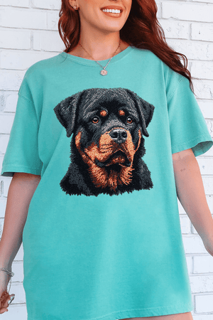 Faux Yarn Rottweiler Comfort Colors Adult Ring - Spun Cotton Tee - Wholesale Accessory Market