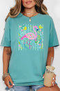 Flamingo Coastal Garden Comfort Colors Adult Ring - Spun Cotton Tee - Wholesale Accessory Market